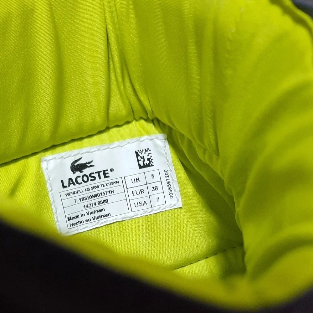 Lacoste Women's Charcoal and Neon Yellow Winter Boots